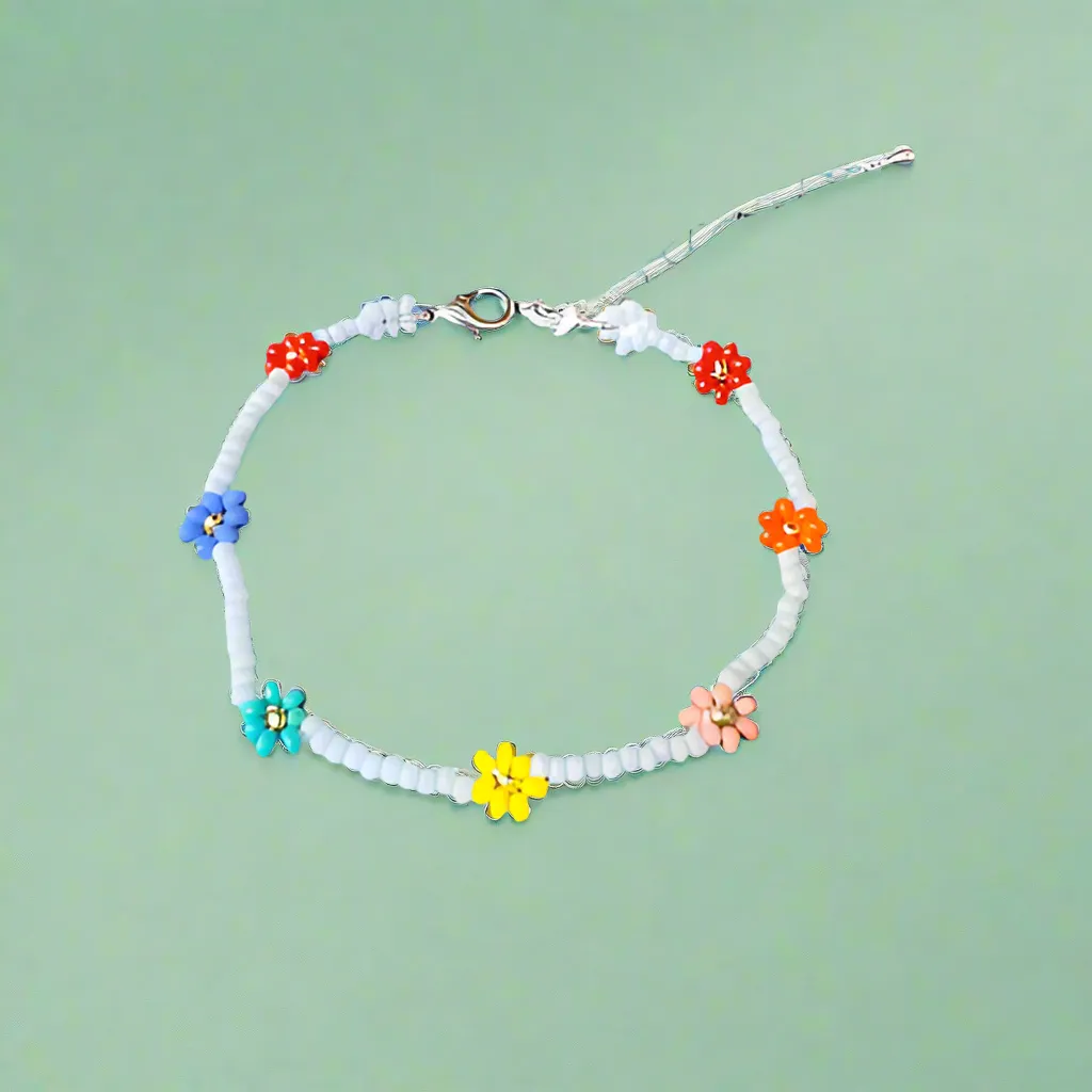 Daisy Seed Bead Bracelet - Guatemala