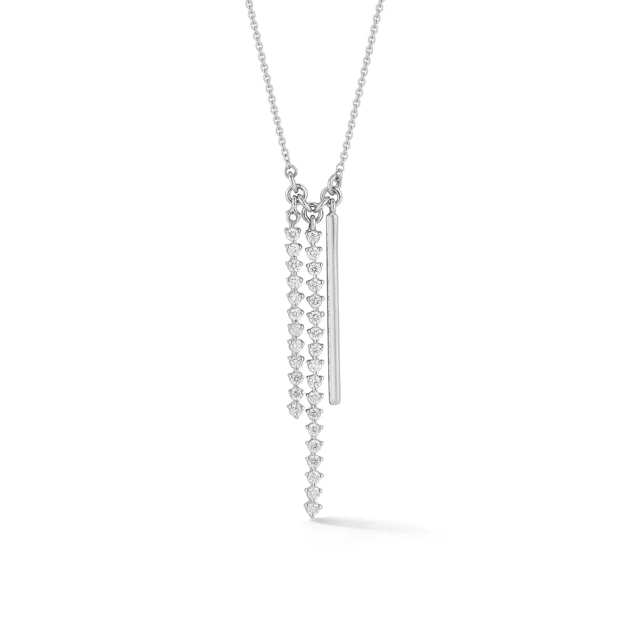 Dana Rebecca Designs Vivian Lily Trio Charm Diamond Necklace - White Gold