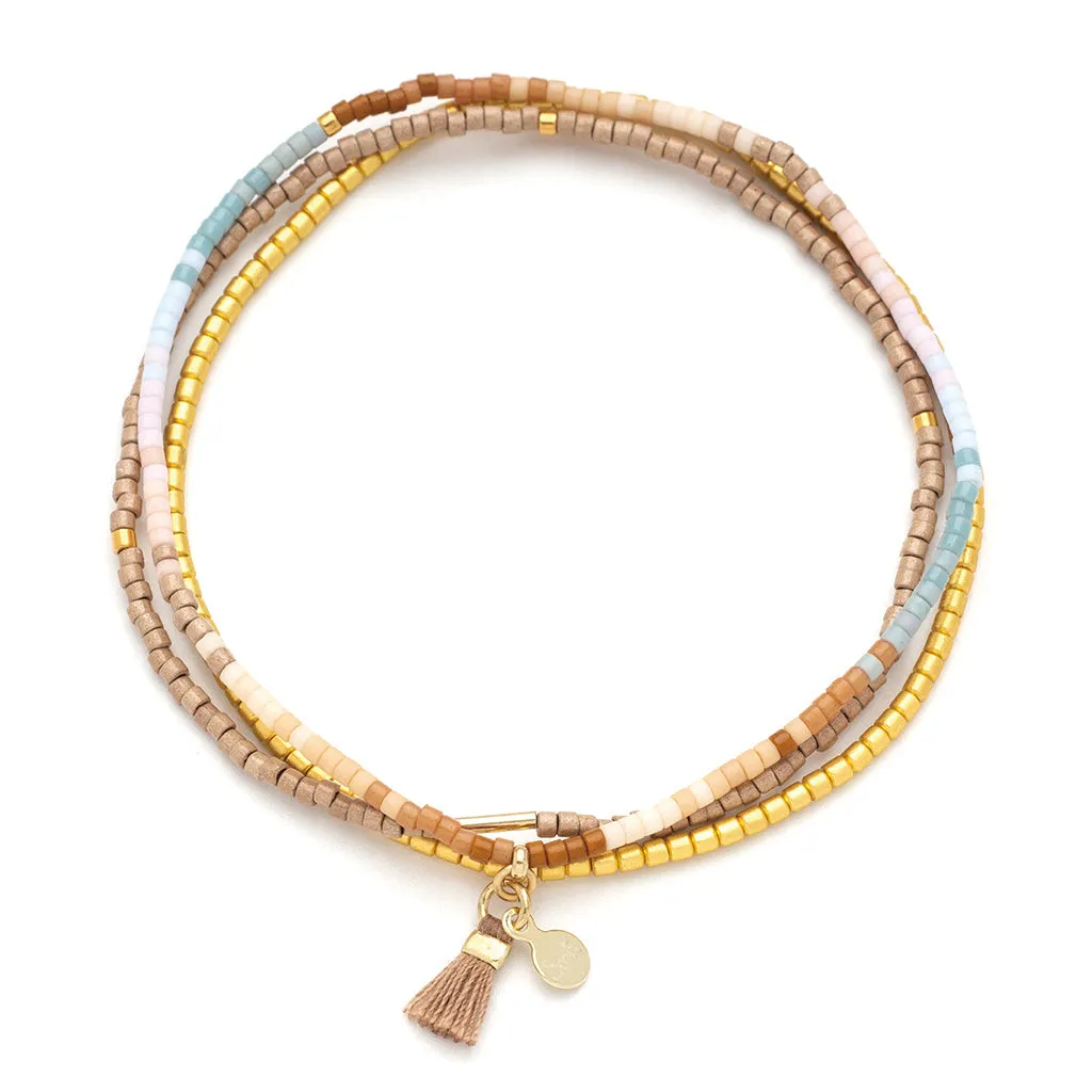 Desert Multi Gold Miyuki Bracelet Trio