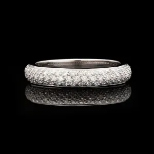 Diamond Pavé White Gold Band