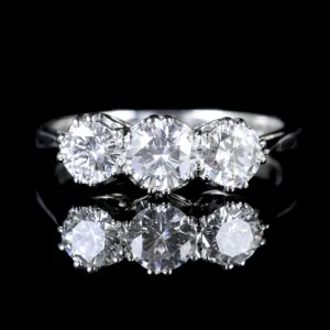 Diamond Trilogy Ring Platinum Diamond Engagement Ring