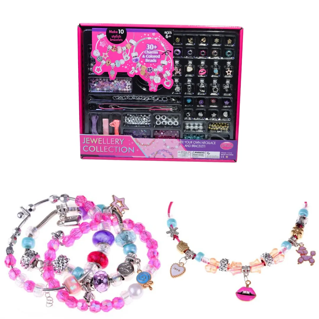 DIY Jewellery Making Kit, Colorful Beads Set for Kids