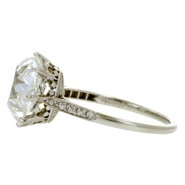 Edwardian Engagement Ring, Old Euro 5.41ct