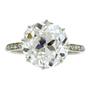 Edwardian Engagement Ring, Old Euro 5.41ct