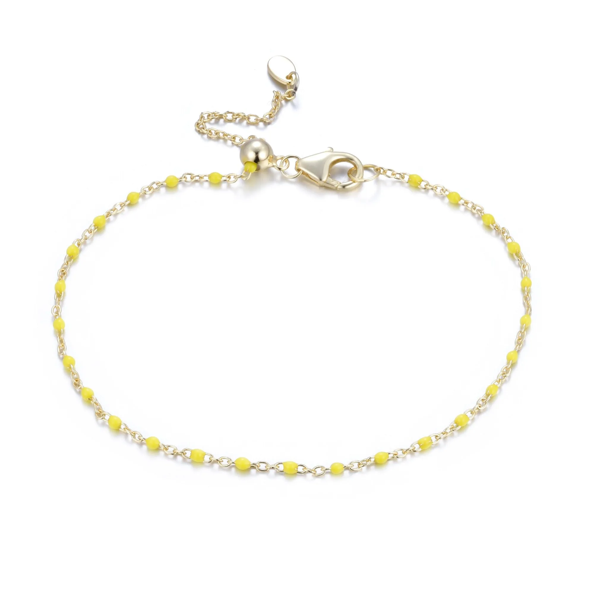 Enamel Beaded Chain Bracelet