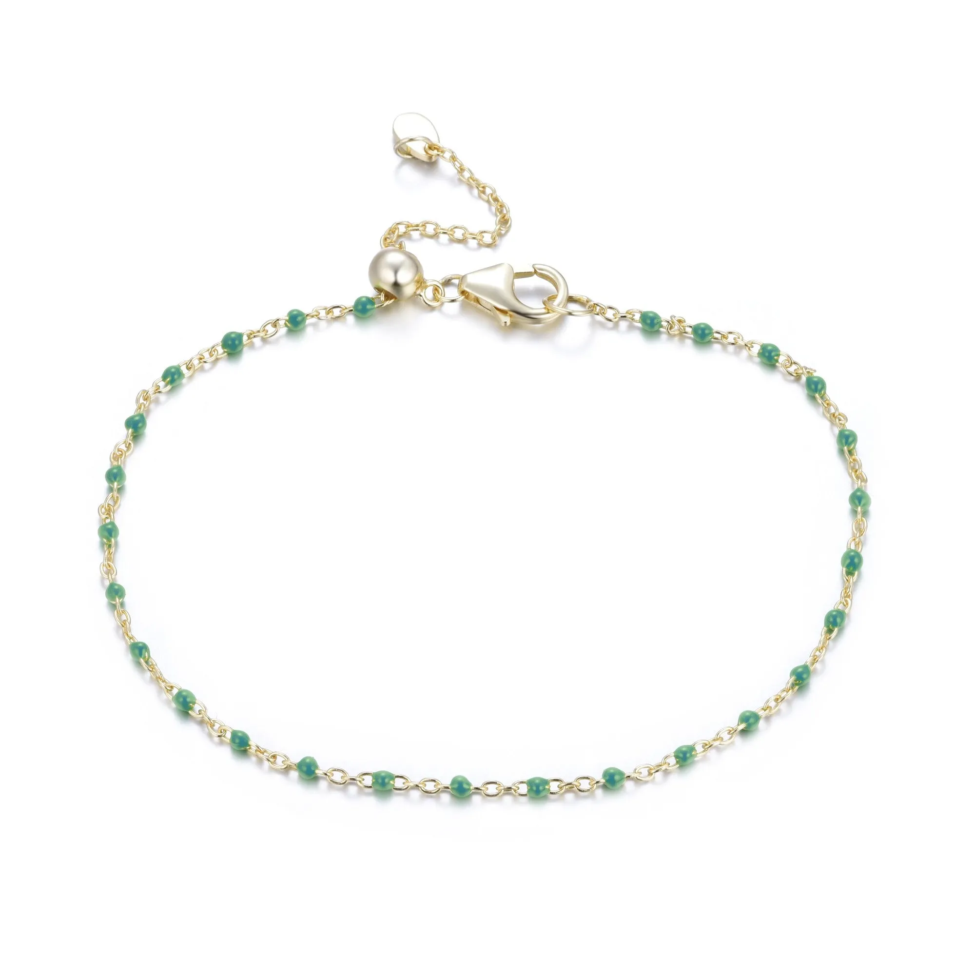 Enamel Beaded Chain Bracelet