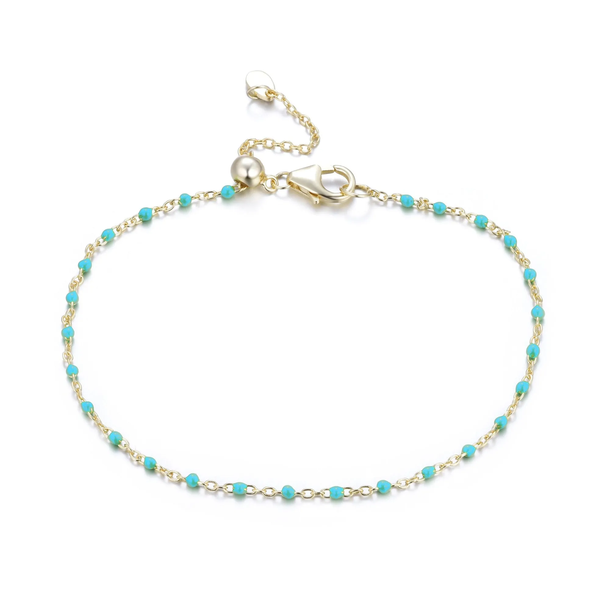 Enamel Beaded Chain Bracelet