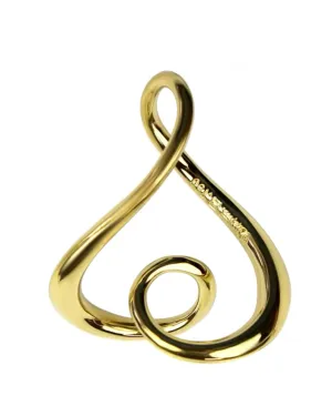 Estate Michael Good 18K Yellow Gold Amour Heart Pendant