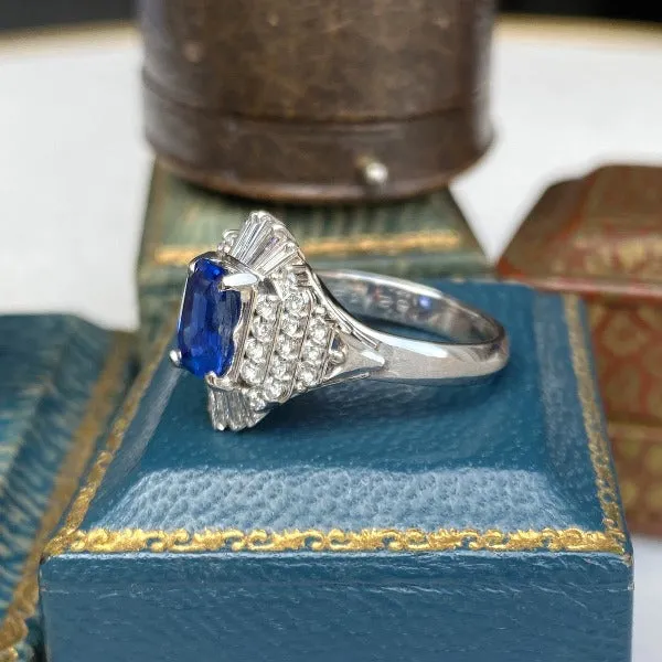 Estate Sapphire & Diamond Ring, 2.05ct