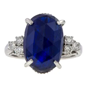 Estate Sapphire & Diamond Ring