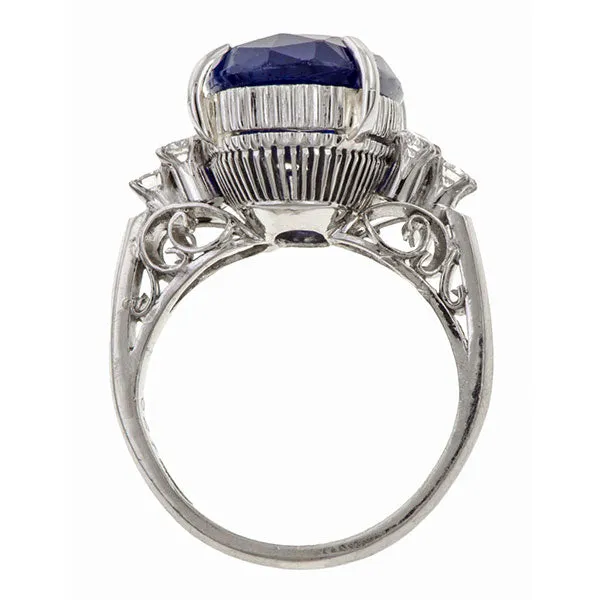 Estate Sapphire & Diamond Ring