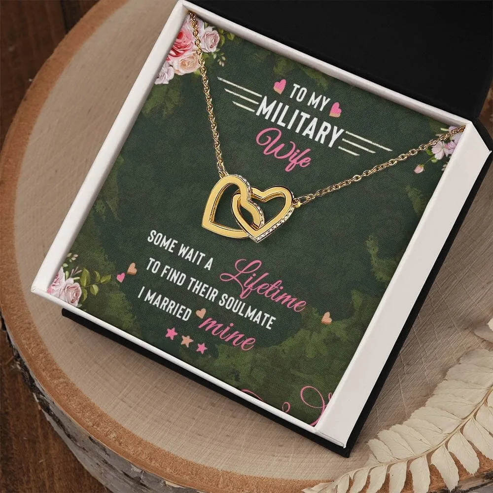 Eternal Bond Interlocking Hearts Necklace: A Tribute to the Love of a Military Wife