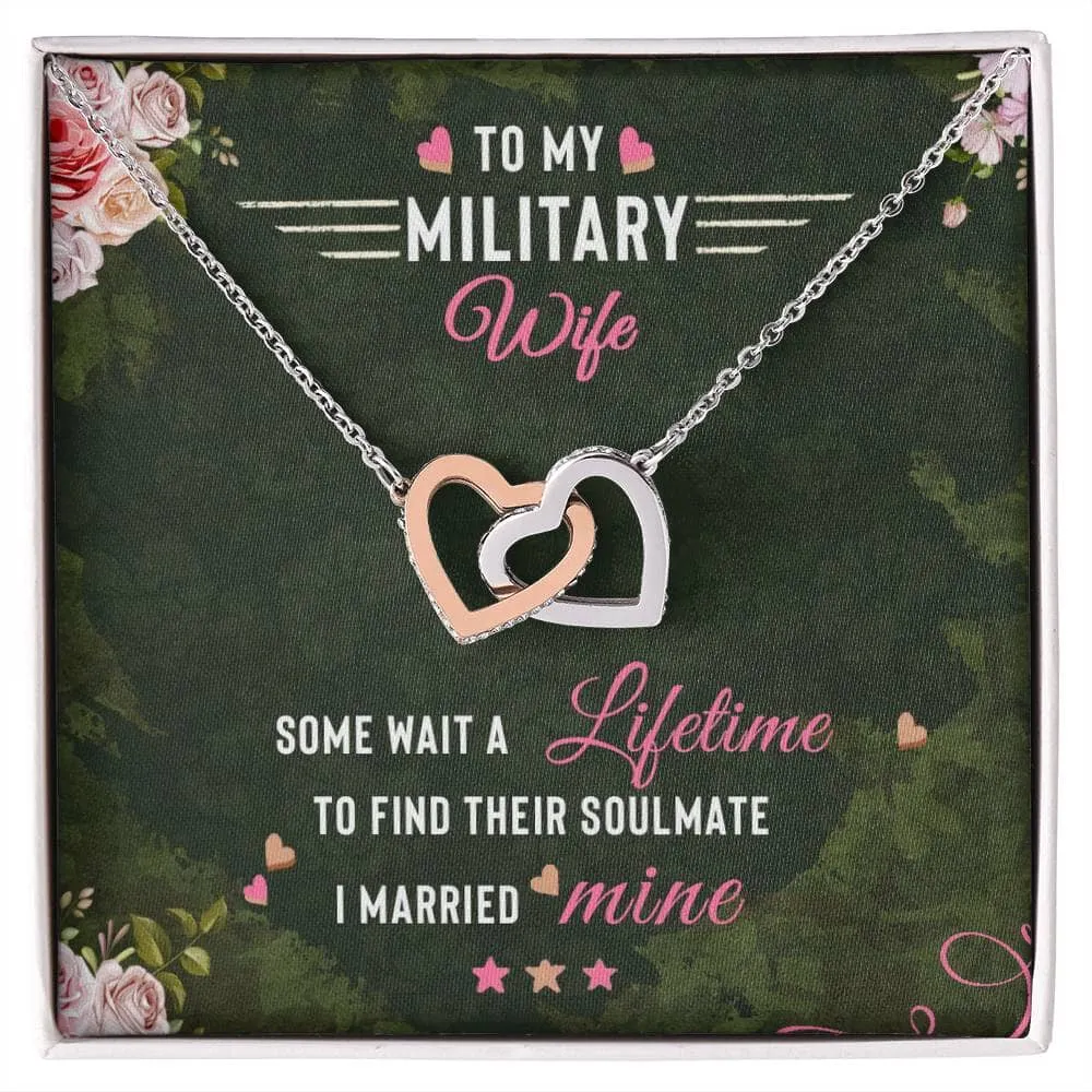 Eternal Bond Interlocking Hearts Necklace: A Tribute to the Love of a Military Wife