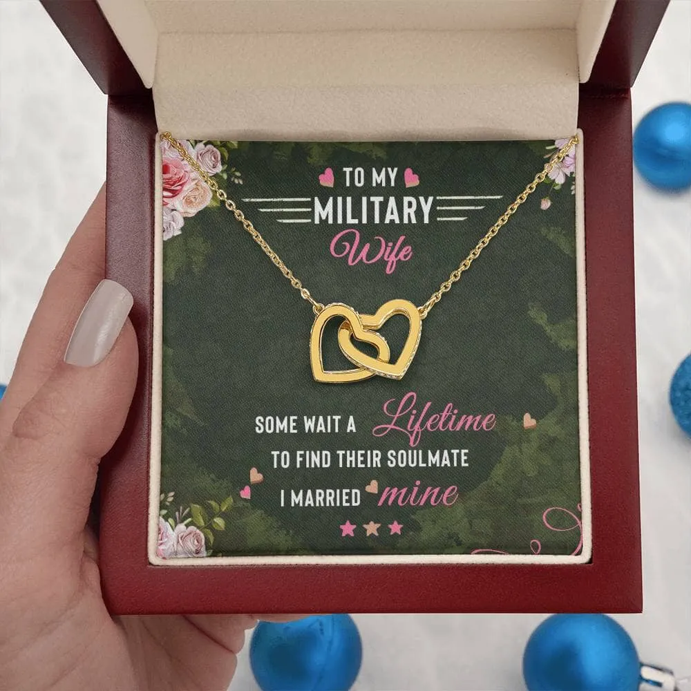 Eternal Bond Interlocking Hearts Necklace: A Tribute to the Love of a Military Wife