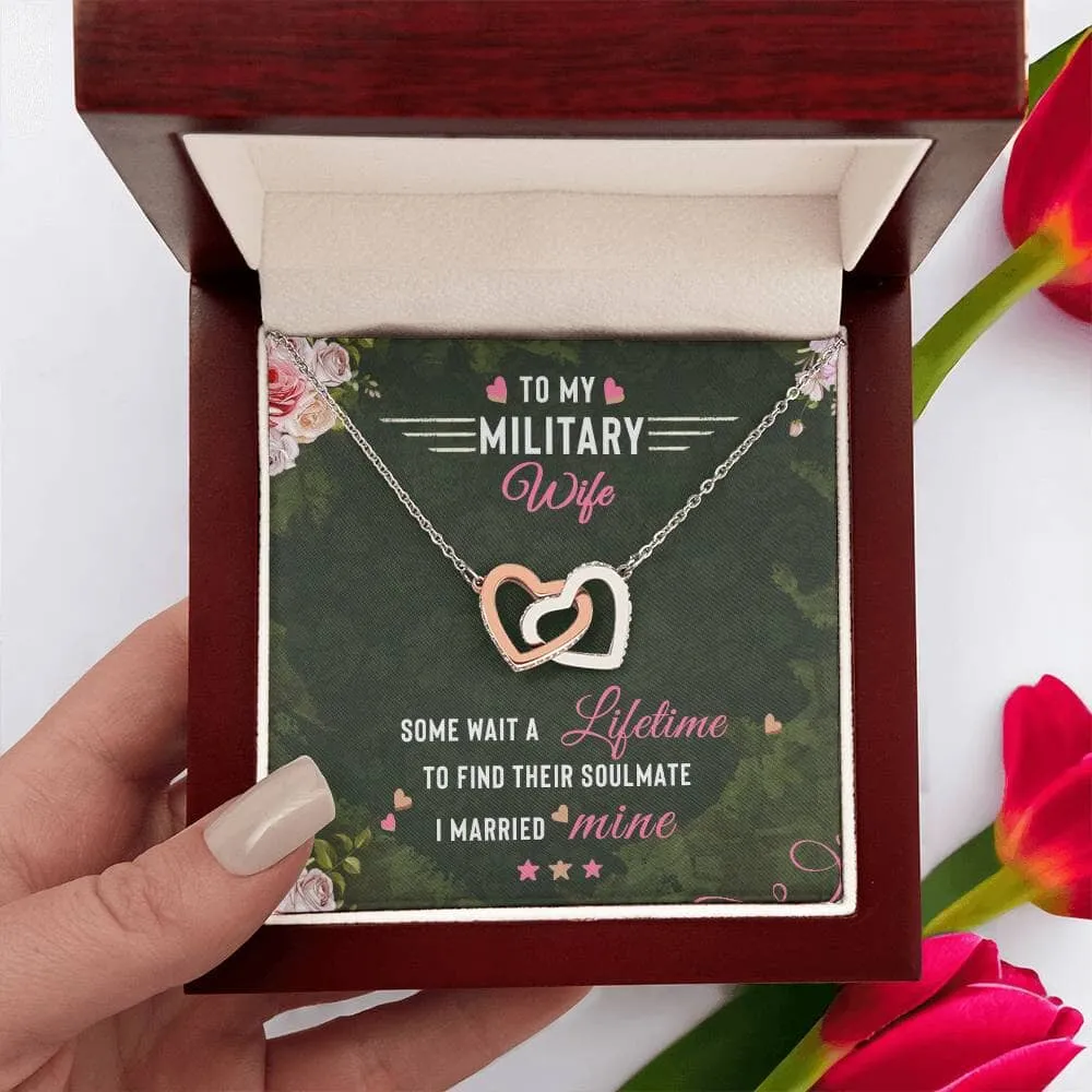 Eternal Bond Interlocking Hearts Necklace: A Tribute to the Love of a Military Wife