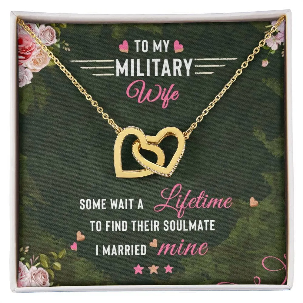 Eternal Bond Interlocking Hearts Necklace: A Tribute to the Love of a Military Wife