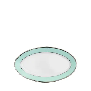 ETHEREAL BLUE MIR OVAL PICKLE DISH 22CM