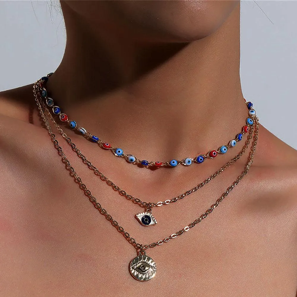 Evil Eyes Multilayer Necklaces