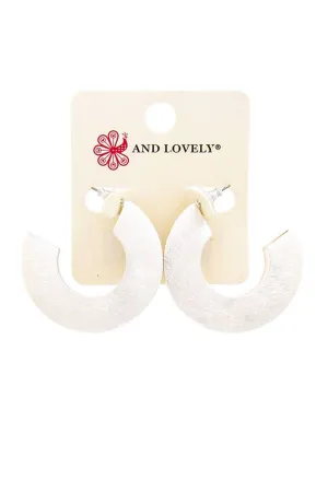 Fashion Chic Flat Macaroni Hoop Earring