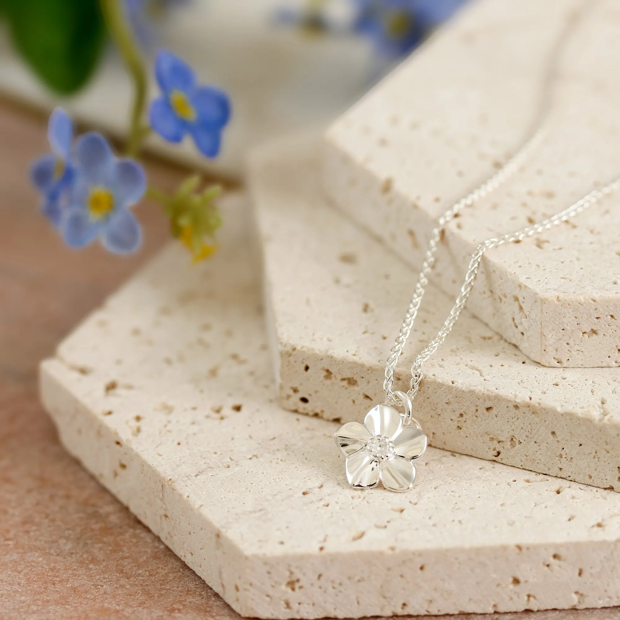 Forget-Me-Not Silver Necklace