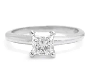 GIA Certified 0.70 Carats Diamond 950 Platinum Engagement Ring