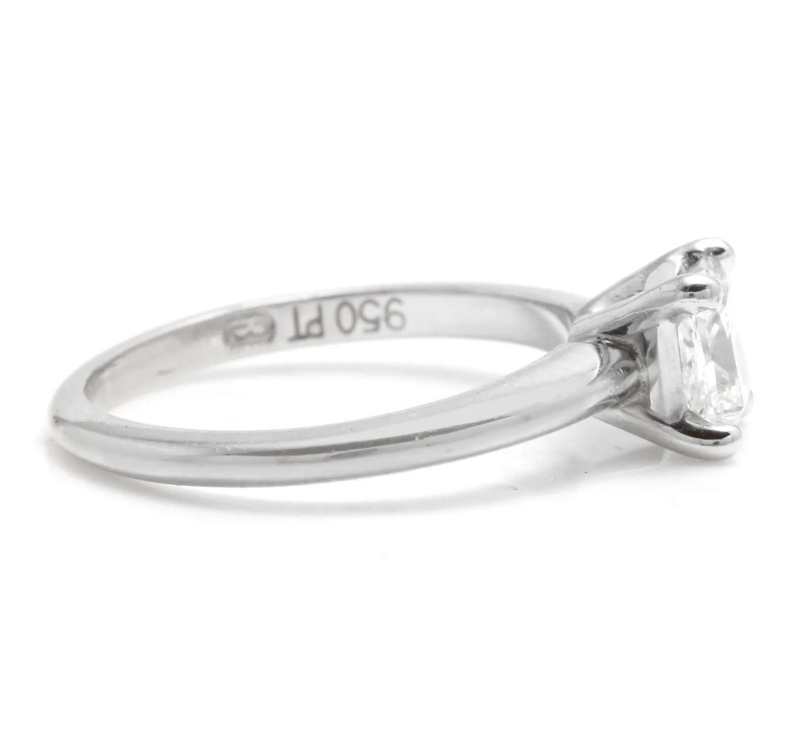 GIA Certified 0.70 Carats Diamond 950 Platinum Engagement Ring