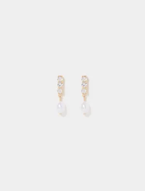 Gigi Glass Pearl Earrings