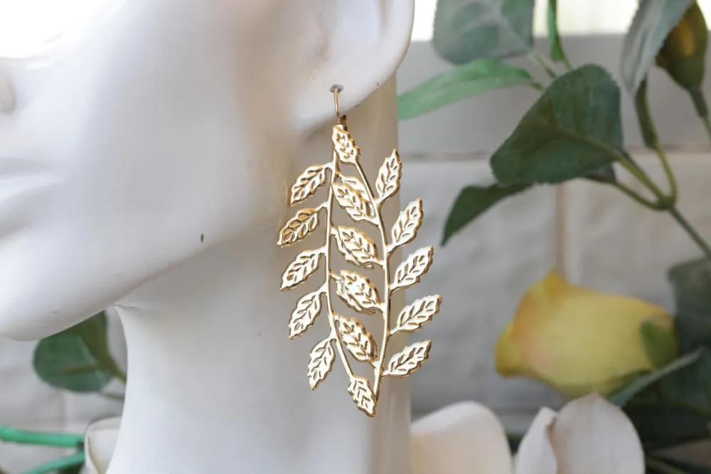 GOLD LEAF EARRINGS