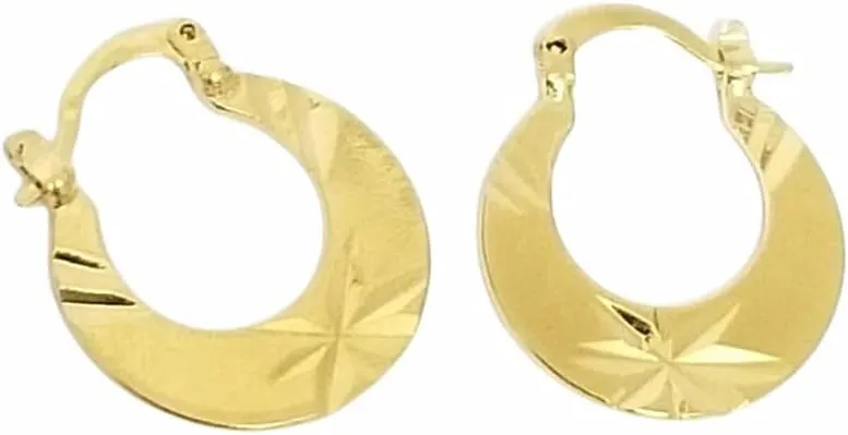 Gold-Plated Stainless Steel Circular Hoop Earrings For Man