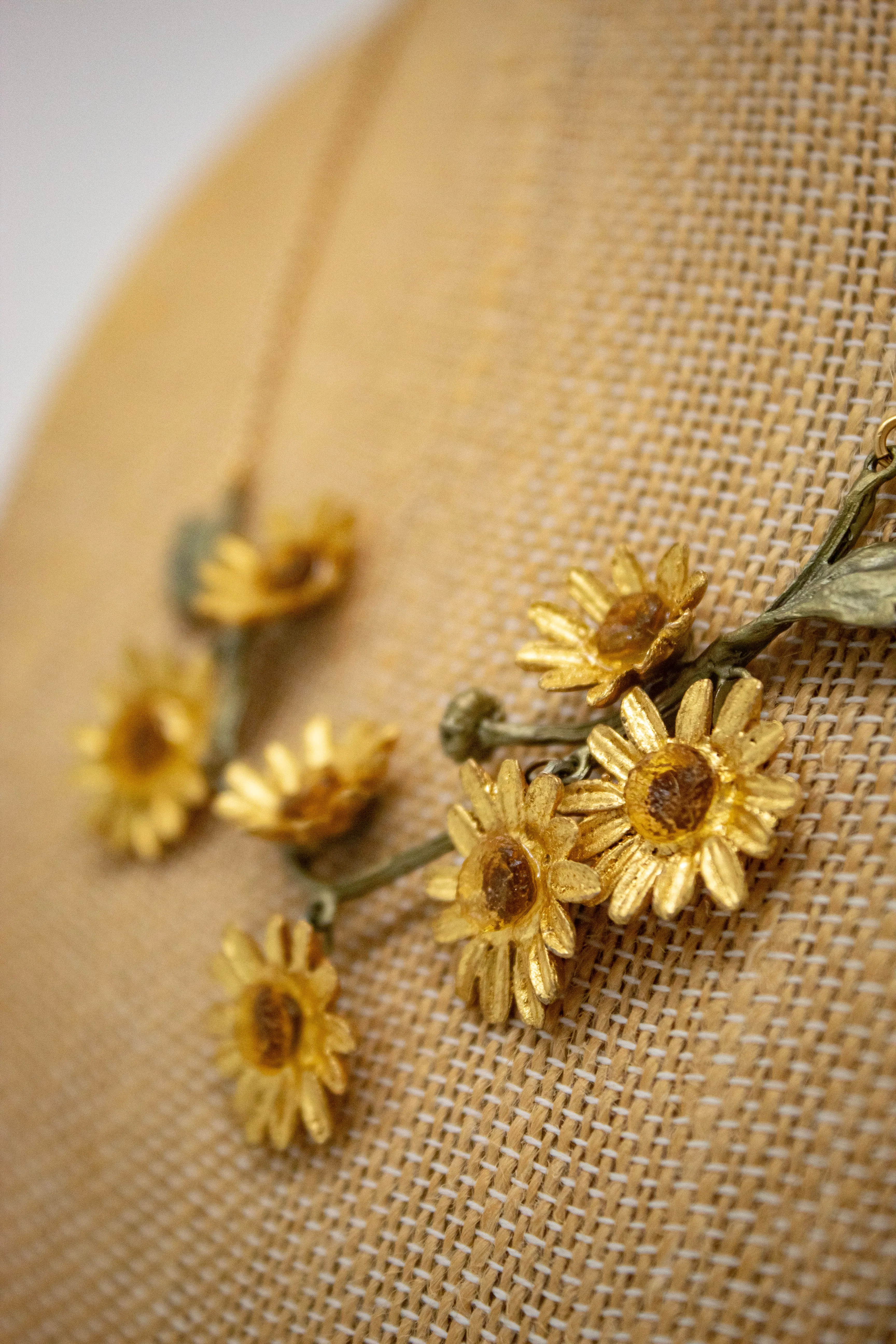 Golden Daisy Statement Necklace