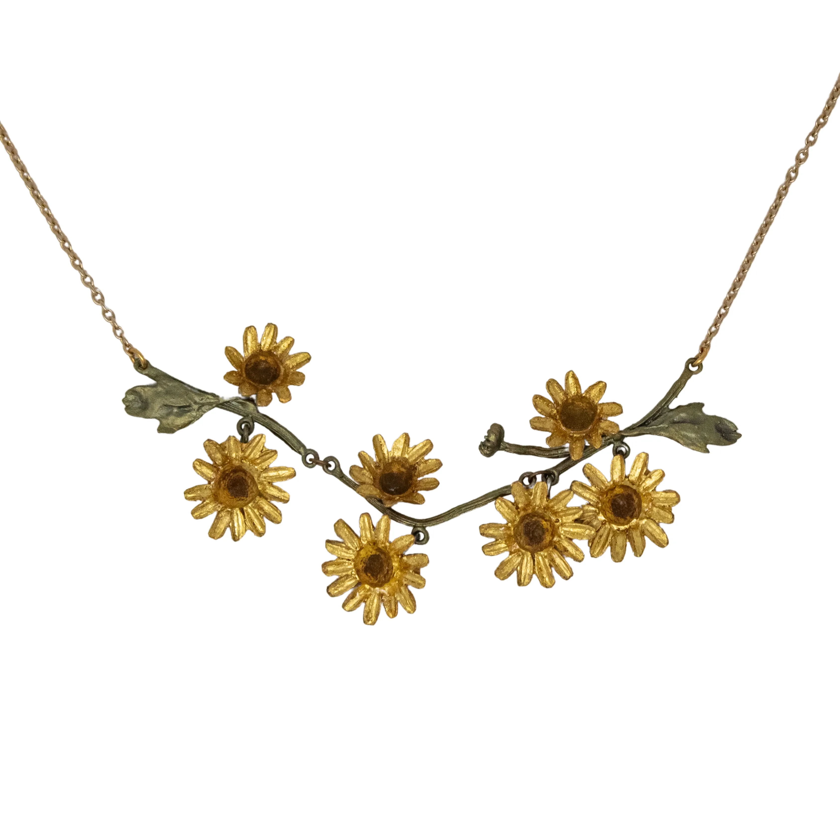 Golden Daisy Statement Necklace