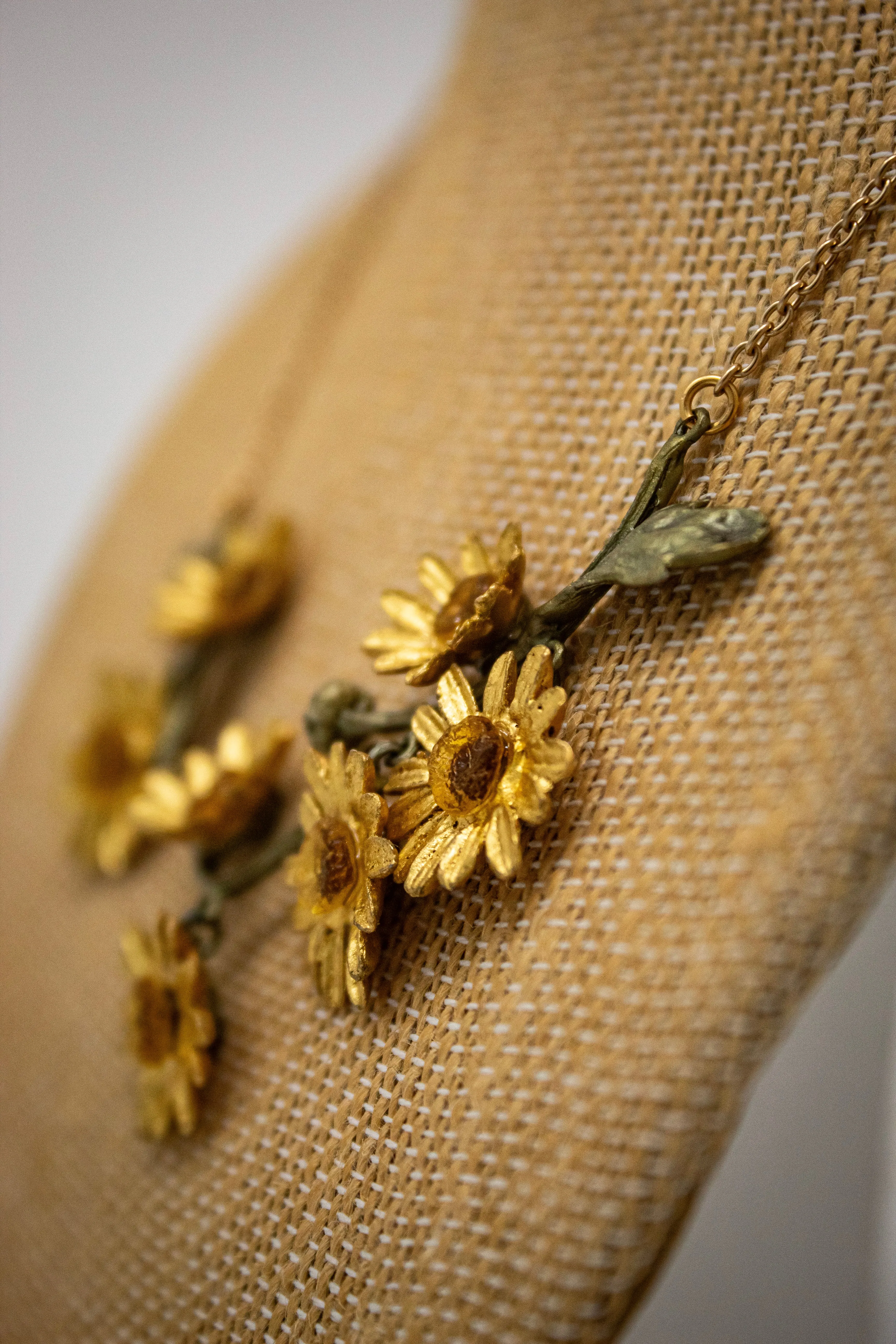 Golden Daisy Statement Necklace