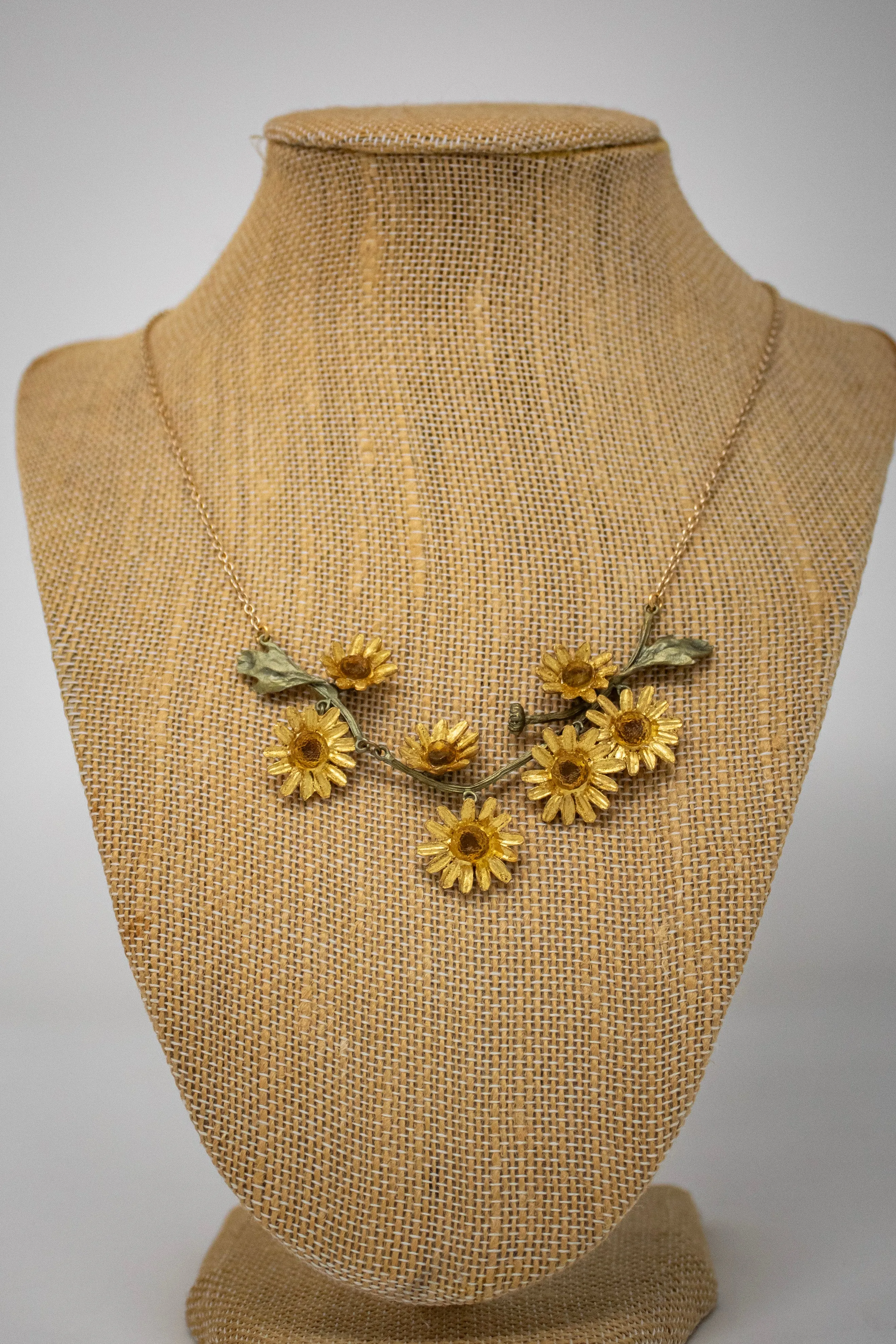 Golden Daisy Statement Necklace