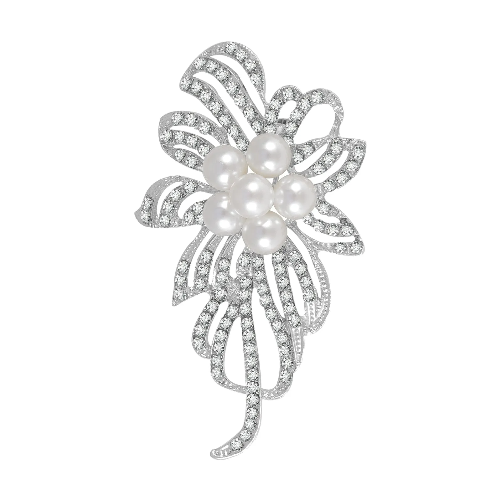 Hot Sale Crystal Rhinestone  Pearl  Brooch