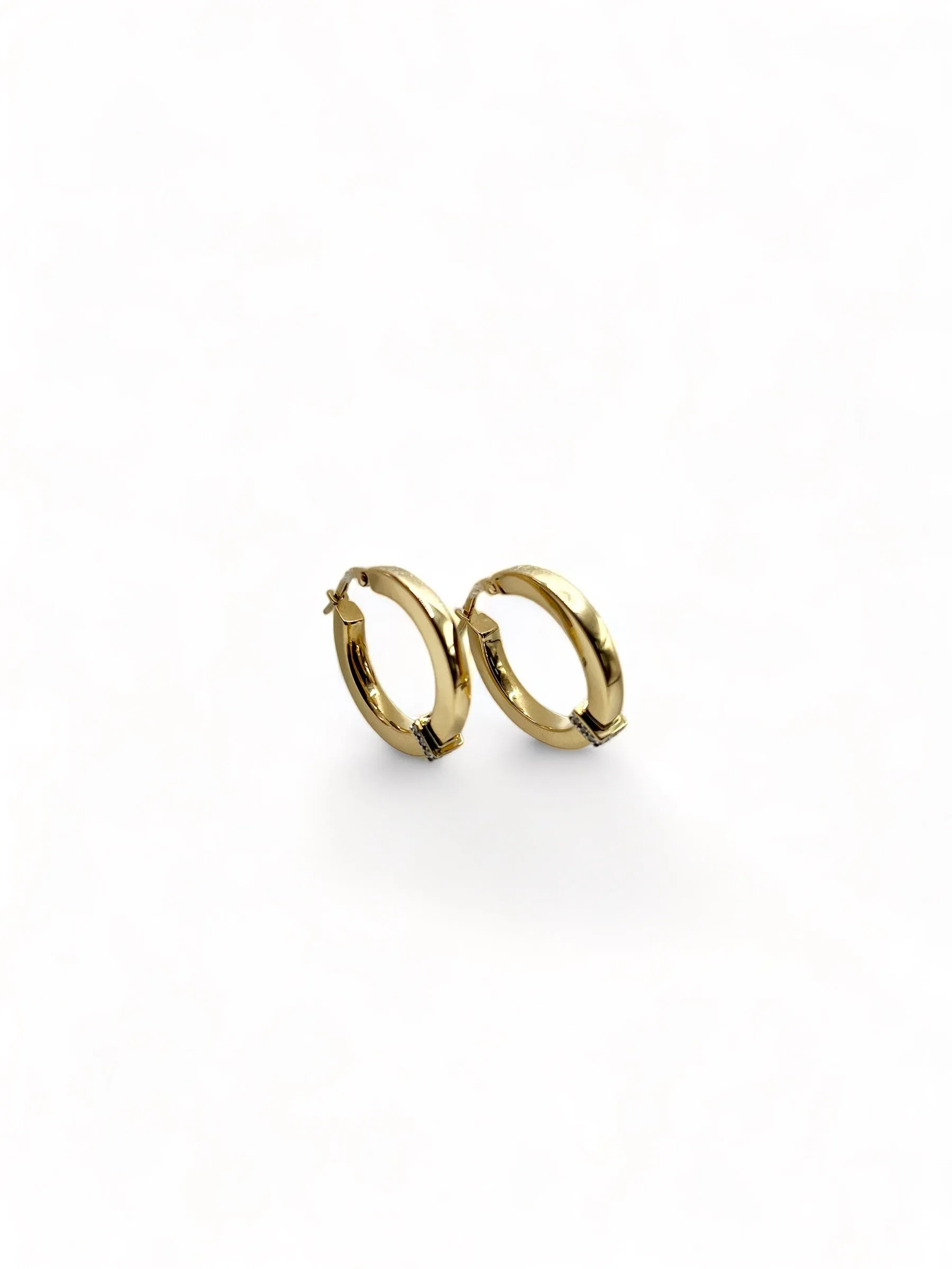 JASMIN NATURAL DIAMOND LOOP EARRINGS YELLOW GOLD