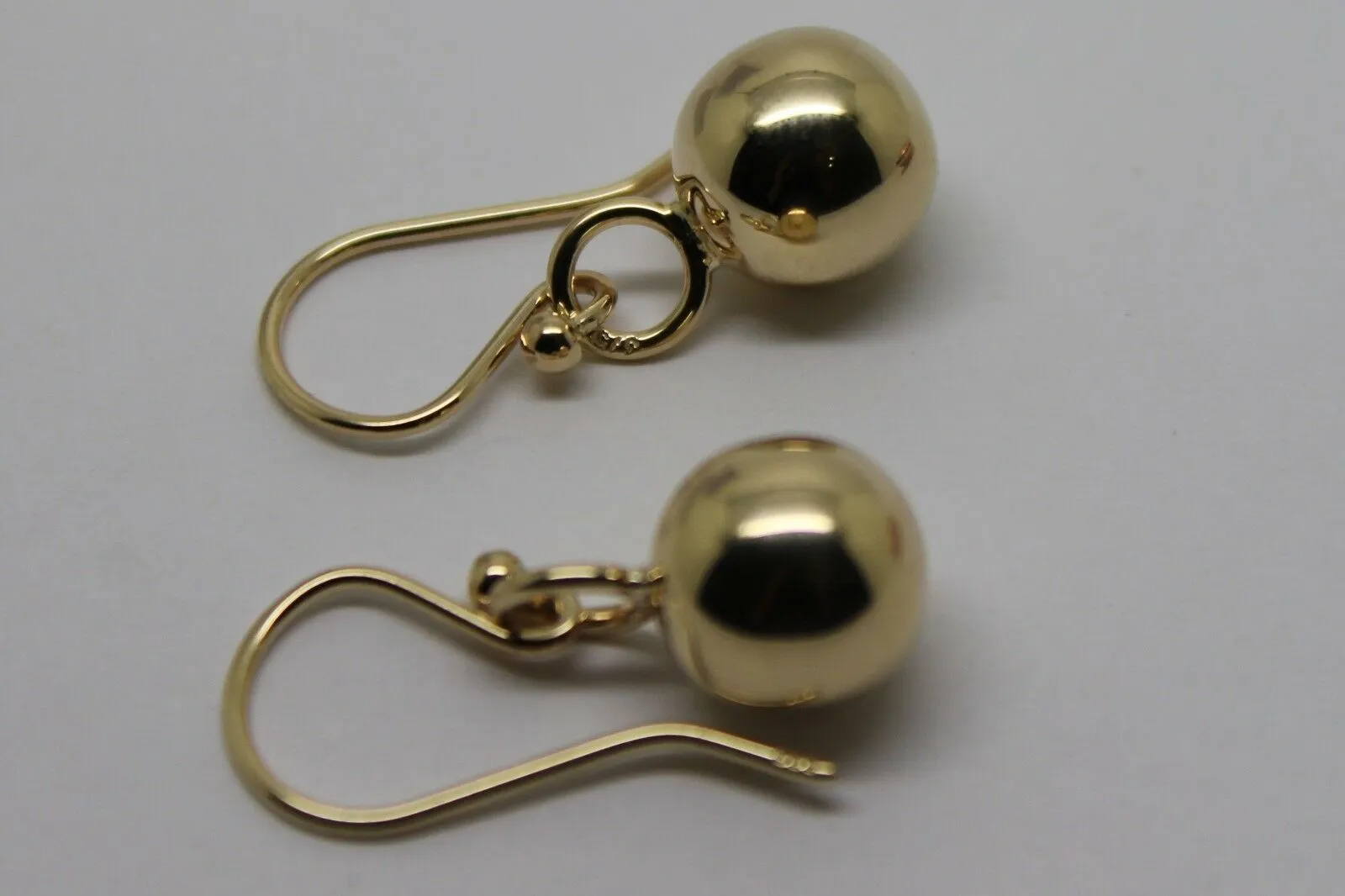 Kaedesigns New 9ct Yellow, Rose or White Gold 10mm Euro Ball Drop Earrings