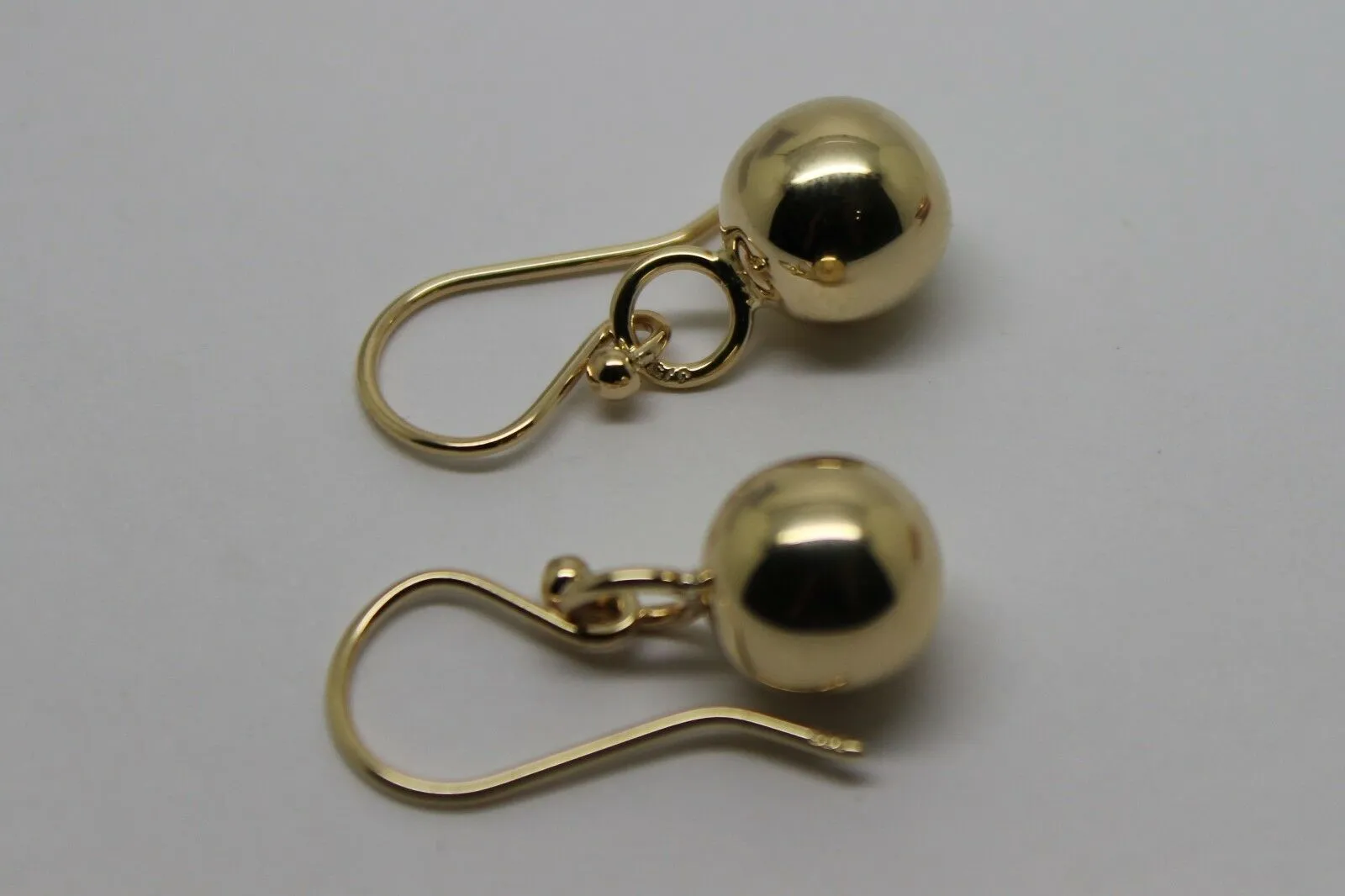 Kaedesigns New 9ct Yellow, Rose or White Gold 10mm Euro Ball Drop Earrings