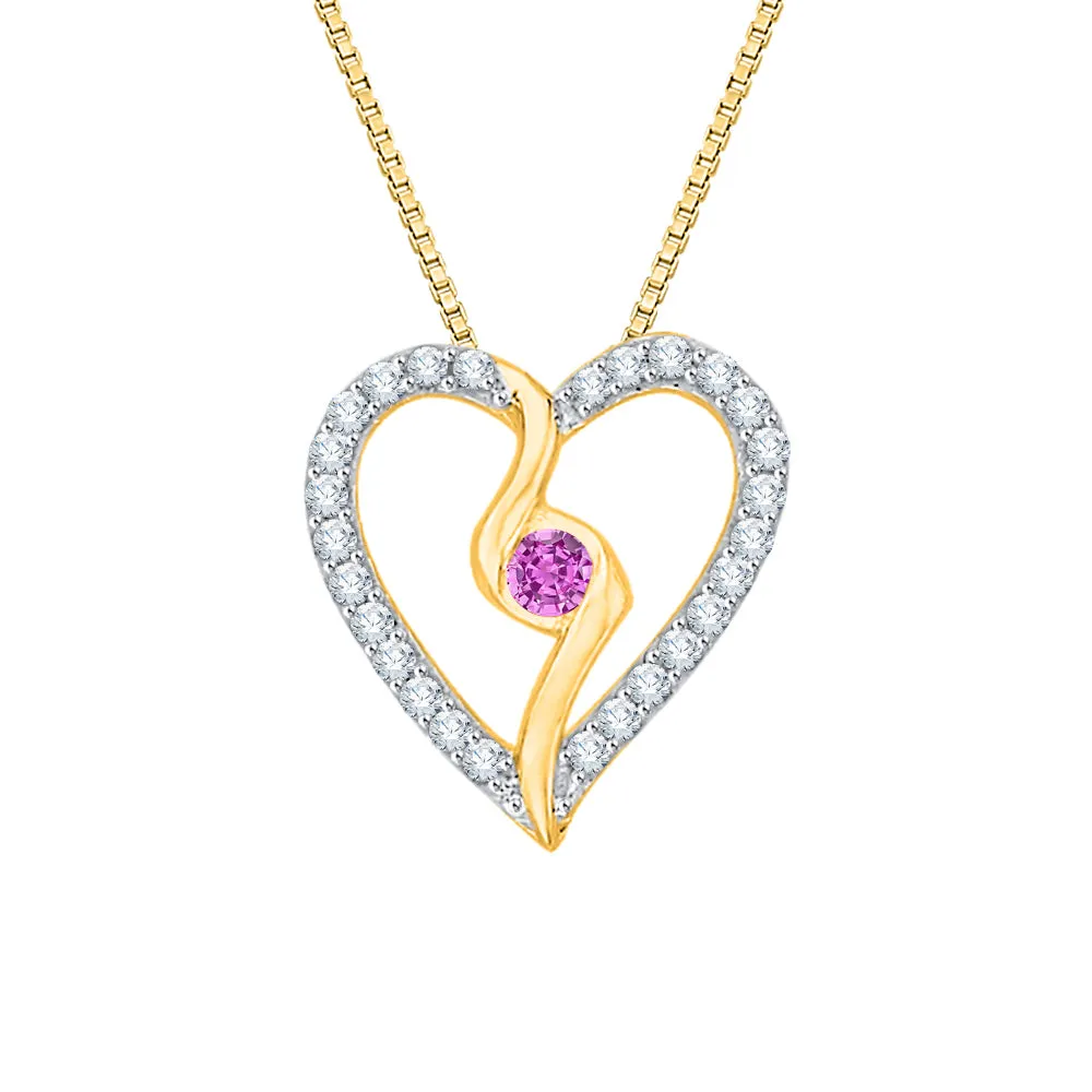 KATARINA Diamond Heart Pendant Necklace (1/6 cttw JK, SI2/I1)