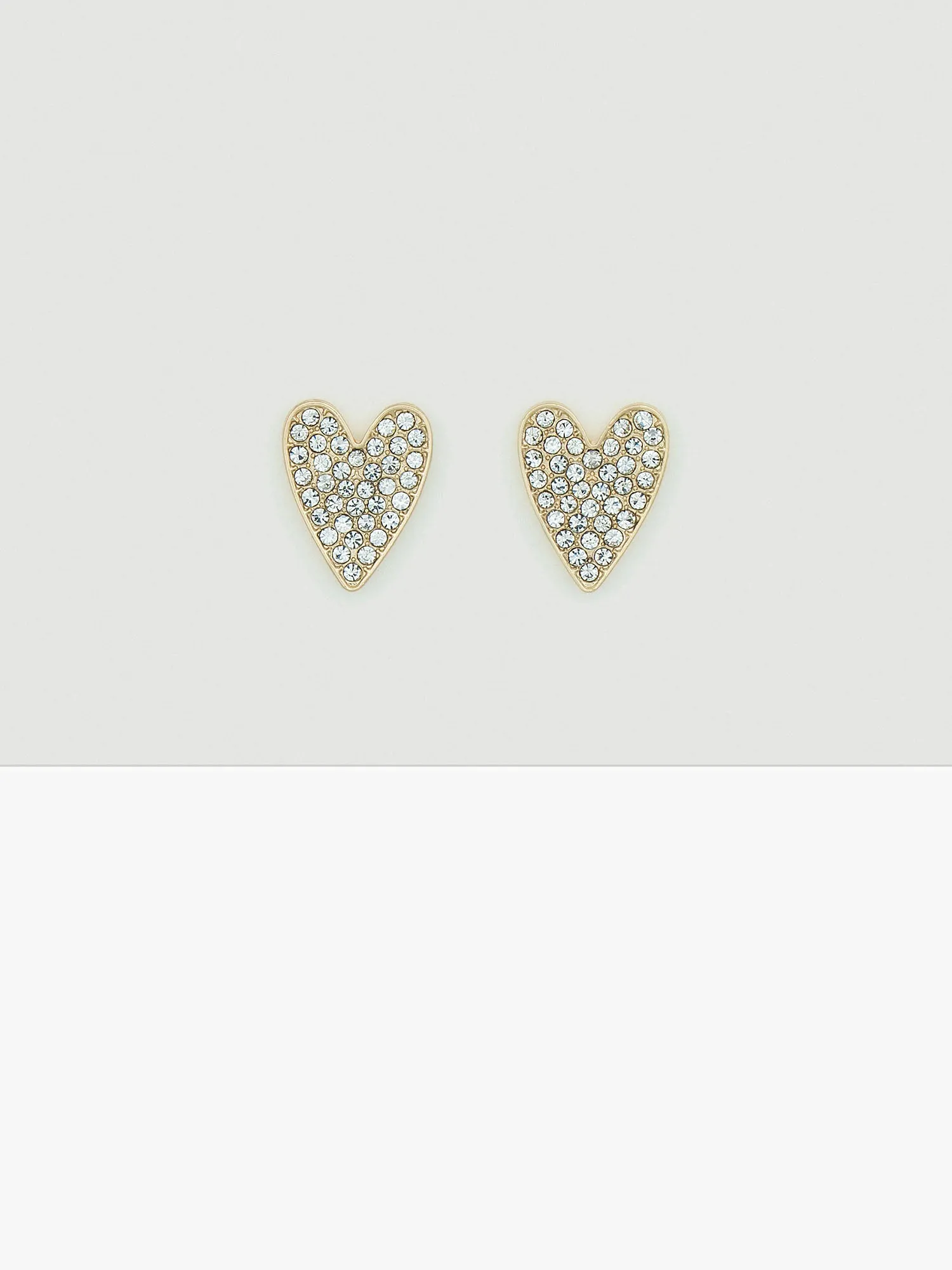 La Radiant Pave Heart Stud Earrings - Brands We Love