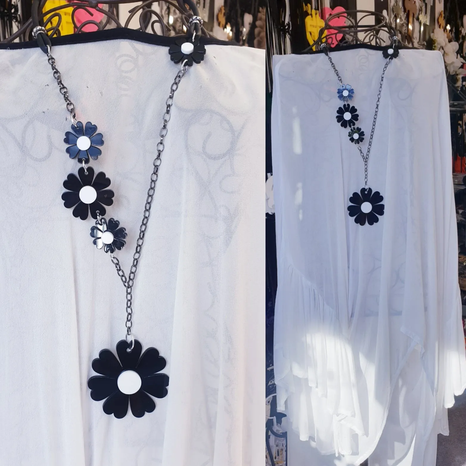 Lariat Daisy Statement Necklace