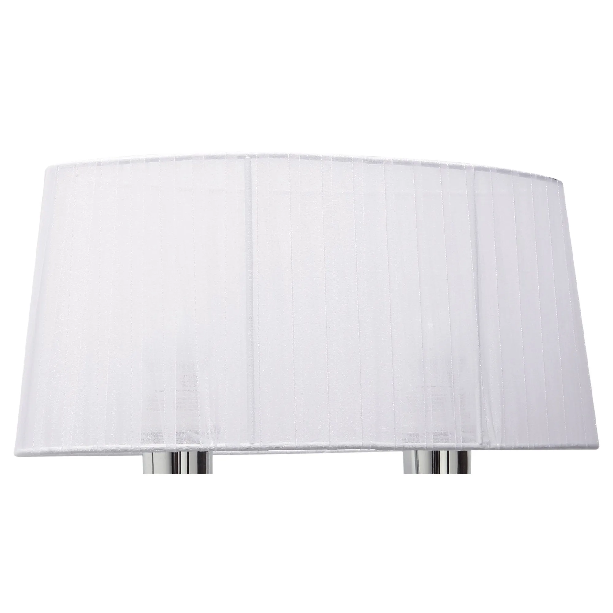 Mantra M5276 Louise Wall Lamp Right 2 Light White Shade Polished Chrome Clear Crystal