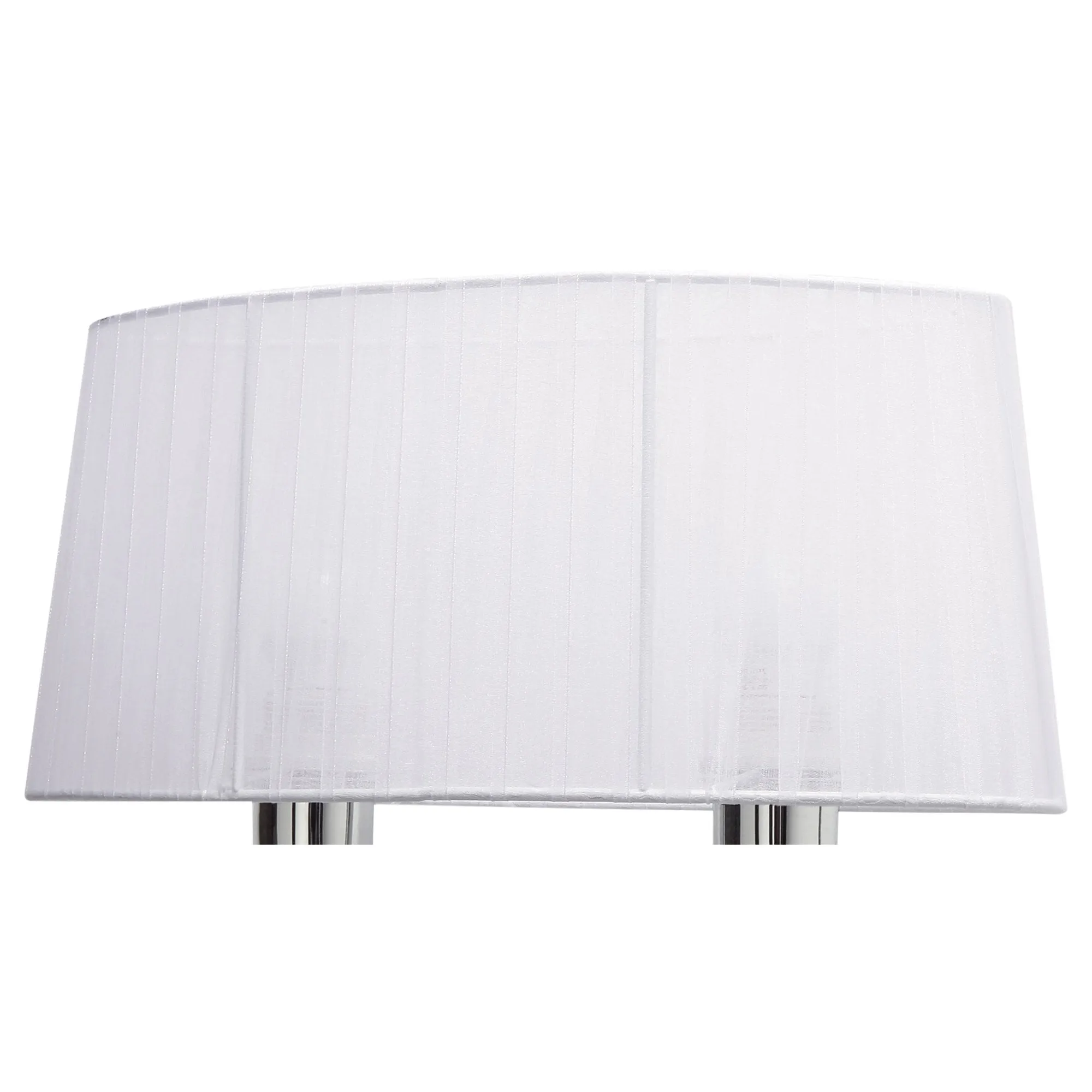 Mantra M5276/L Louise Wall Lamp Left 2 Light White Shade Polished Chrome