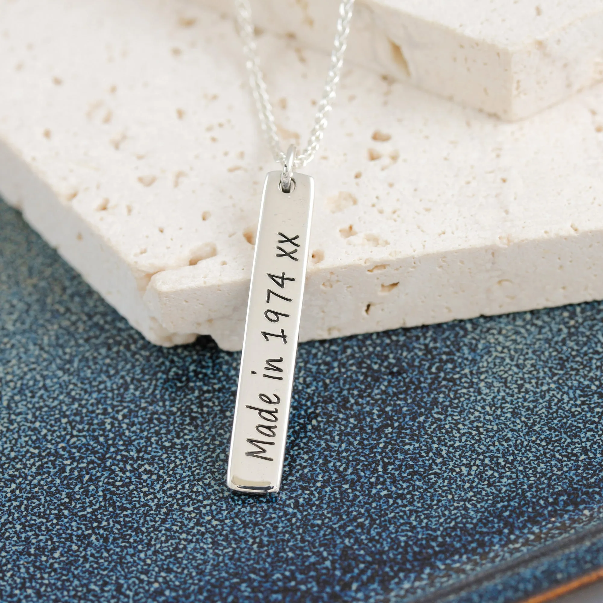 Message Tag Personalised Silver Necklace