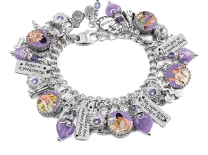 Mother's Amethyst Charm Bracelet