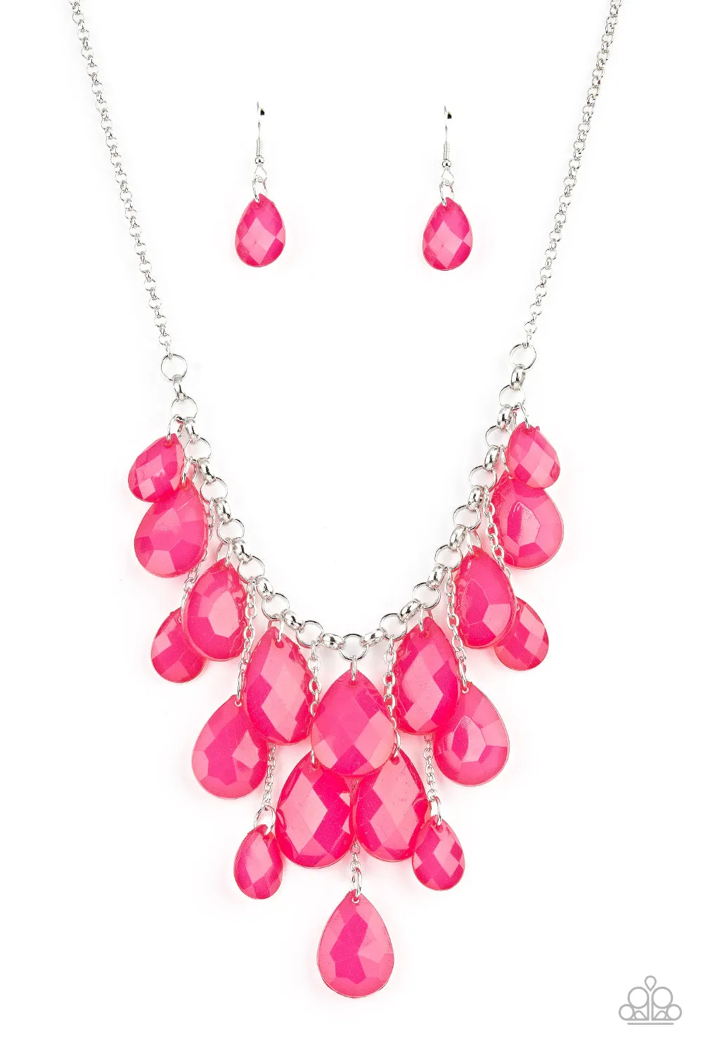 Necklaces Front Row Flamboyance - Pink N383