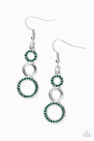 Paparazzi Earring ~ Bubble Bustle - Green