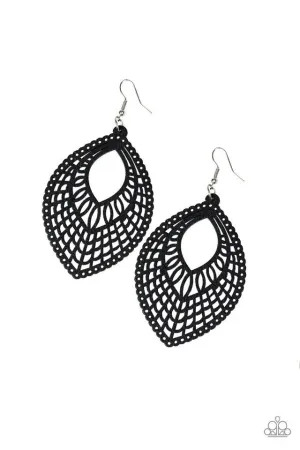 Paparazzi Earring ~ Coachella Gardens - Black