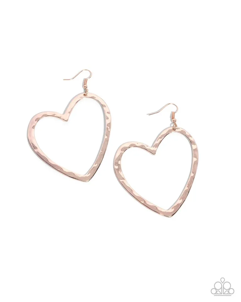 Paparazzi Earring ~ Just My Type - Rose Gold