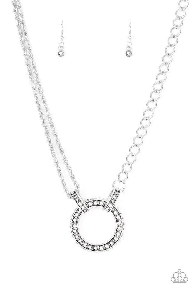 Paparazzi Necklace ~ Razzle Dazzle - White