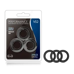 Performance VS2 Black Small Penis Rings 3-Pack